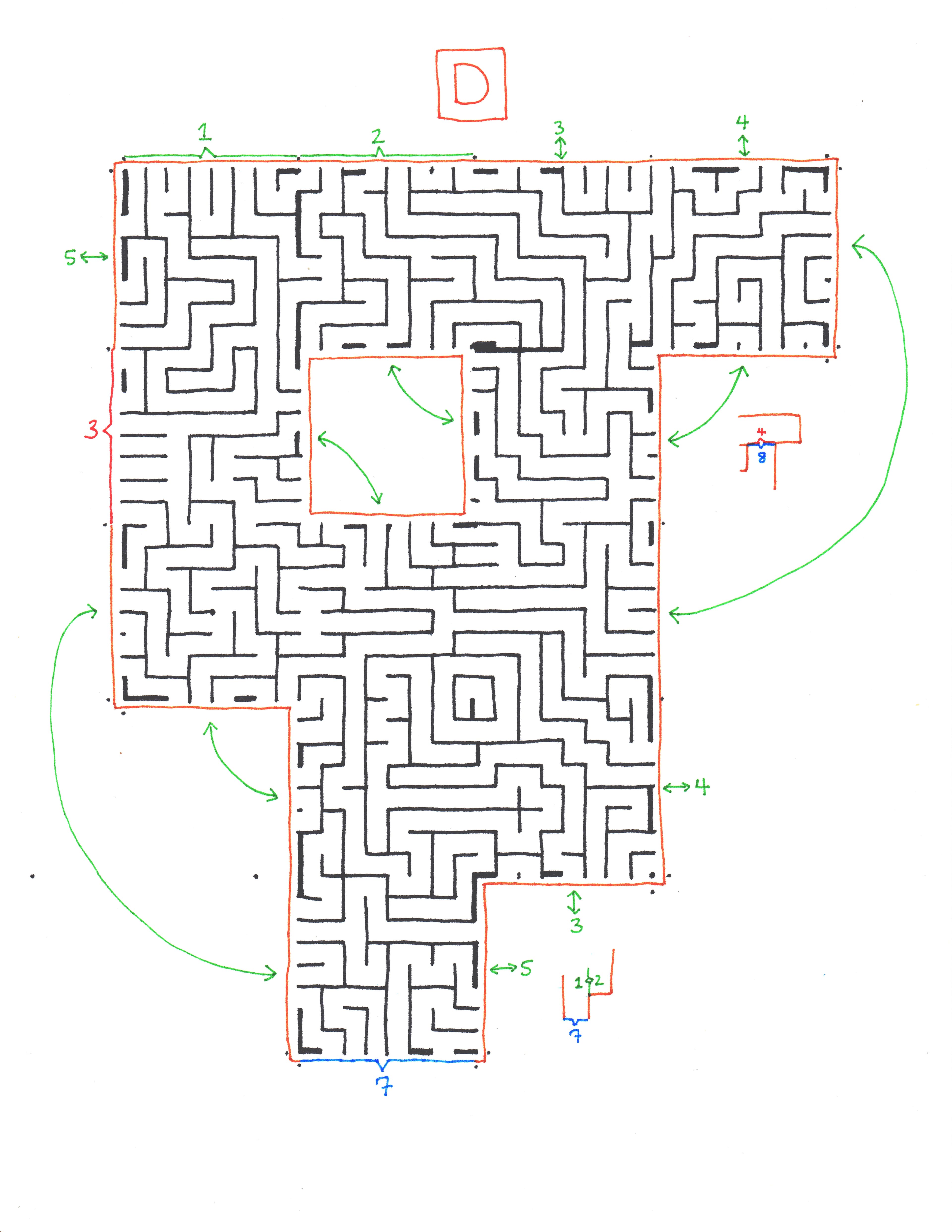 Section D of 4D Maze