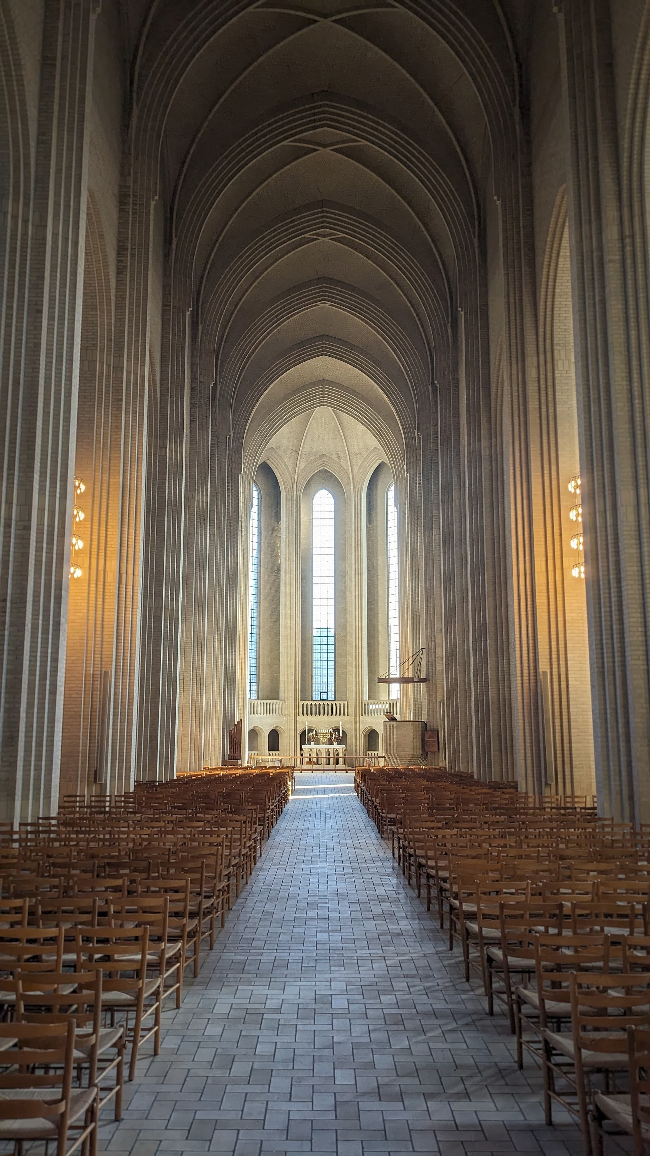 The pristine Grundtvig's Church in Copenhagen