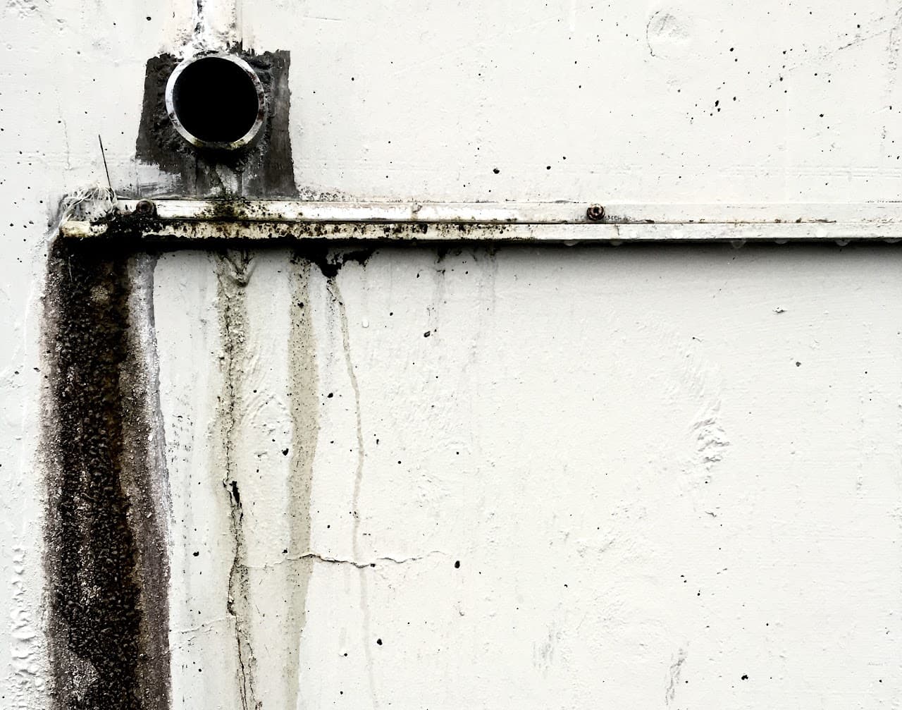 Corrosion on a drainage pipe at the Victoria Breakwater