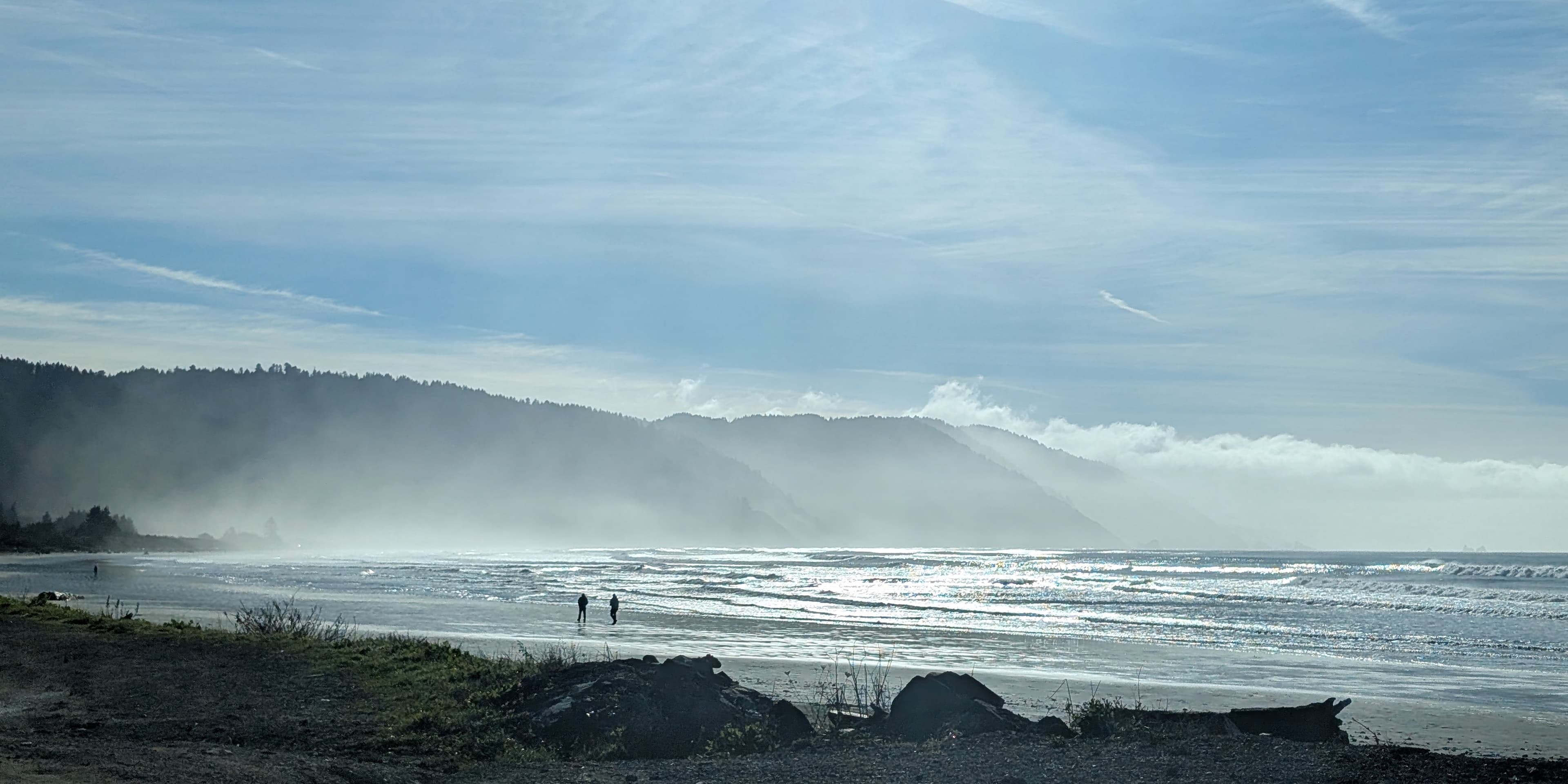 Eureka, USA | 2025 Blue fog obscures rolling mountains at California's northern coast